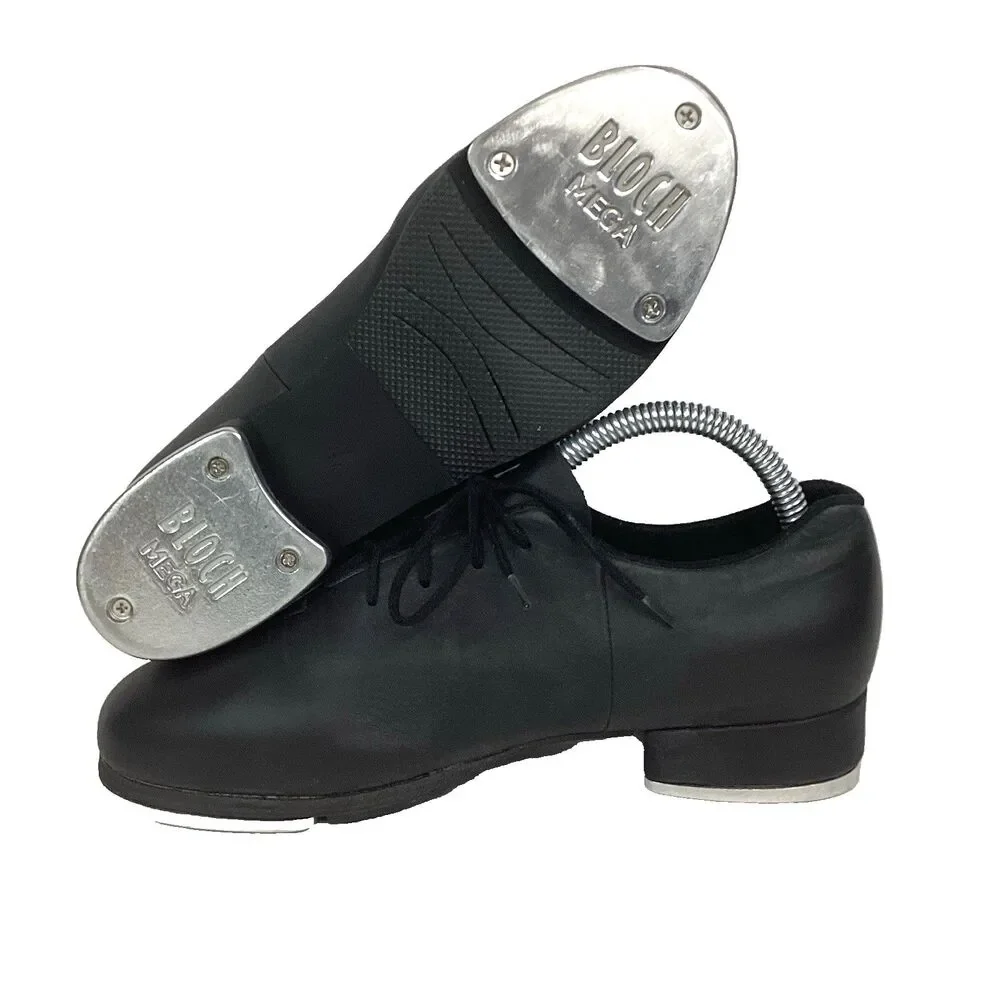 Bloch Mega Women's 7(M) Tap Dance Shoes Black Leather Lace-Up